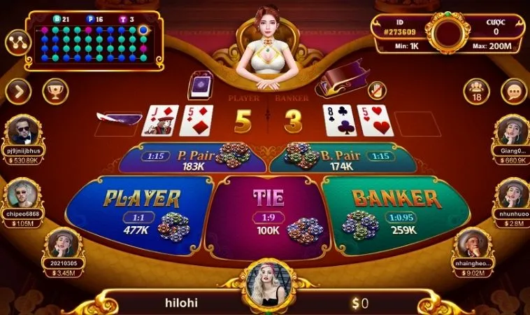 Tỷ lệ trả thưởng các cửa cược Baccarat Tại 68 GB