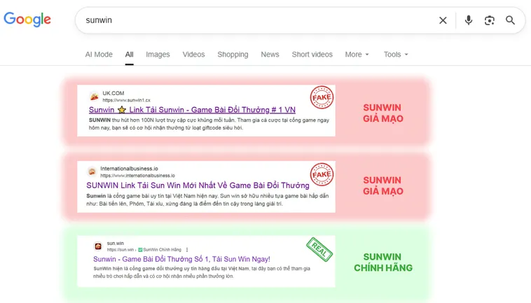 Tuyệt Chiêu Cách Phân Biệt Website Sunwin Thật Và Giả Cho Tân Thủ
